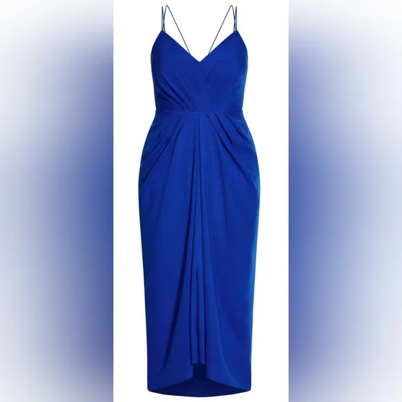 City Chic Maxi Luciana Electric Blue NWT Size S/16W - Picture 4 of 8